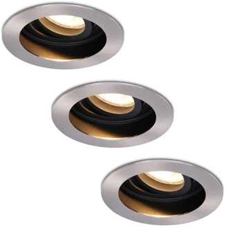 3x Mesa - LED Inbouwspots Aluminium Kantelbaar
