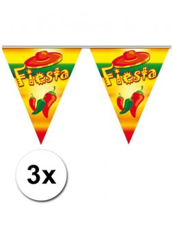 3x Mexico versiering vlaggenlijn Fiesta