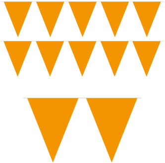 3x Mini vlaggenlijn / slinger versiering oranje