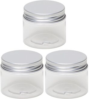 3x Mini weckpotje/inmaakpotje 50 ml van kunststof - Weckpotten Transparant