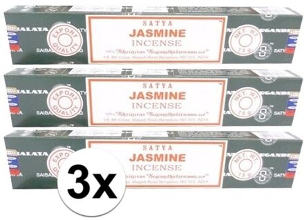 3x Nag Champa Wierook Jasmine 15 Gram - Wierookstokjes