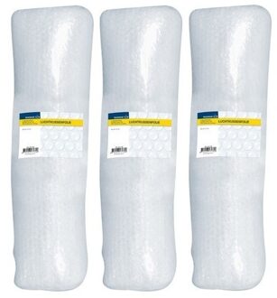 3x Noppenfolie/bubbeltjesfolie op rol 5 m x 50 cm