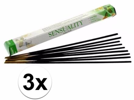 3x pakje wierook stokjes sensualiteit 20 stuks - Action products