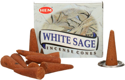 3x pakjes wierook witte Salie kegeltjes - Wierookstokjes