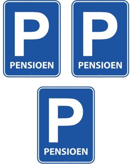 3x Pensioen/met de VUT deurborden 47 x 33 cm - Feestartikelen versiering decoratieborden