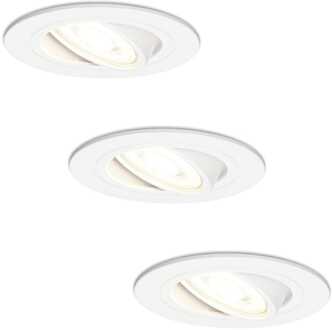 3x Pittsburg - LED Inbouwspots Wit Kantelbaar