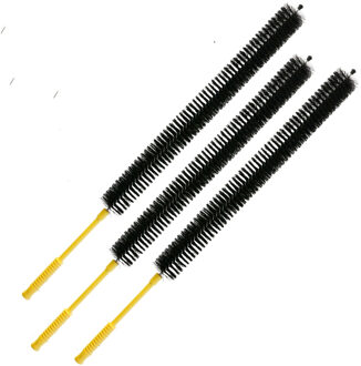 3x Radiatorborstels / stofborstels met steel en pluim 74 cm - Schoonmaakborstel verwarming