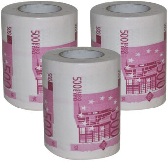 3x Rollen 500 euro toiletpapier