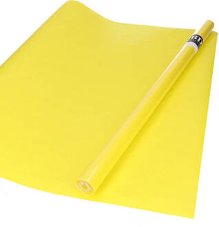 3x Rollen kraft inpakpapier geel 200 x 70 cm - Cadeaupapier