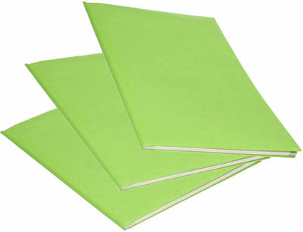 3x Rollen kraft kaftpapier groen 200 x 70 cm - Kaftpapier