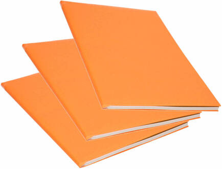 3x Rollen kraft kaftpapier oranje 200 x 70 cm - Kaftpapier