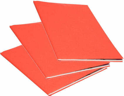 3x Rollen kraft kaftpapier rood 200 x 70 cm - Kaftpapier