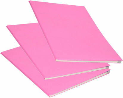 3x Rollen kraft kaftpapier roze 200 x 70 cm - Kaftpapier