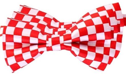 3x Rood/wit geblokte Brabant vlinderstrikjes 12 cm dames/heren Multi