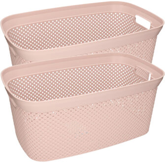 3x Roze wasmanden 35 liter 54 x 34 x 23 cm huishouden