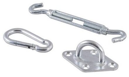 3x Schaduwdoek ophangaccessoires 3-delig - Action products