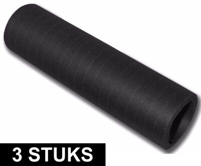 3x Serpentine zwart 4 meter Halloween versiering
