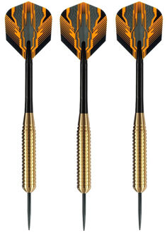 3x Set van 3 dartpijlen Club Brass 26 grams - Darten/darts sport artikelen pijltjes messing - Kinderen/volwassenen