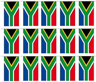 3x slinger zuid-afrika - 400 cm - papier - vlag - landen thema - zuid-afrikaanse vlag