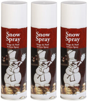 3x Sneeuwspray/spuitsneeuw bussen 300 ml - Kunstsneeuw/nepsneeuw spray