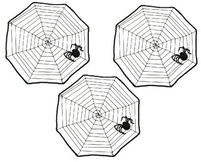 3x Spinnenwebben 40 x 40 cm