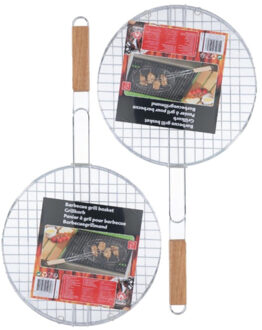 3x stuks barbecue/BBQ braadrooster rond 30 cm - Metaal