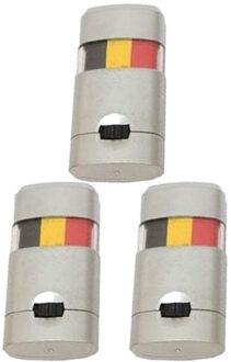 3x stuks Belgie schminkstiften zwart/geel/rood - EK/WK supporter artikelen