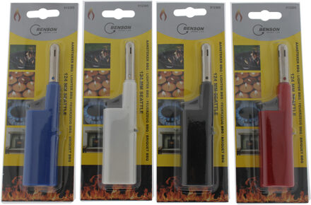 3x stuks gas/bbq/keuken/kaarsen aanstekers van 12 cm