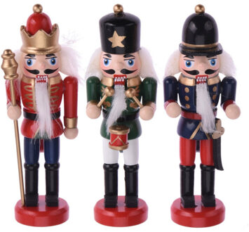 3x stuks kersthangers notenkrakers poppetjes/soldaten 12,5 cm