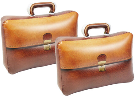 3x stuks opblaasbare aktetas/schooltas geslaagd artikelen 45 x 30 cm