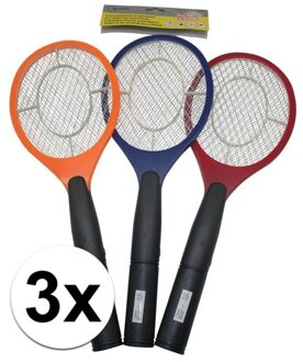 3x stuks oranje elektrische vliegenmepper