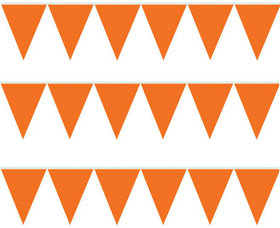3x stuks oranje vlaggenlijn 5 meter