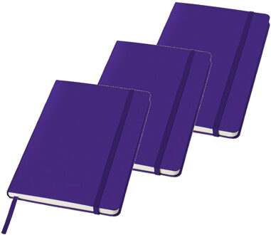 3x stuks paarse luxe schriften gelinieerd A5 formaat - Notitieboek