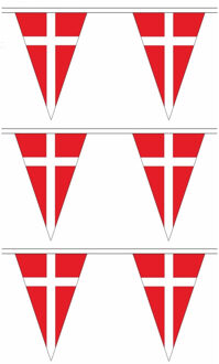 3x stuks polyester vlaggenlijnen Denemarken 5 meter
