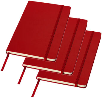 3x stuks rode luxe schriften A5 formaat