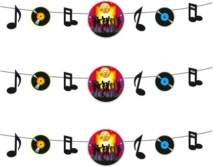 3x stuks Seventies/eighties disco thema slinger 1,5 meter