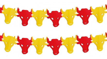 3x stuks stieren thema slinger kleuren van Spanje 3 meter