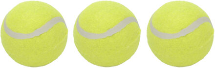 3x stuks tennisballen 6 cm - Tennisballen Geel