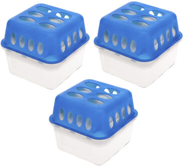 3x stuks vochtvangers / vochtopnemers 750 ml met 2x navulling 400 gram