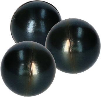 3x stuks zwarte anti stressballen van 6 cm - Mindfullness - Relax - Ontspannen artikelen