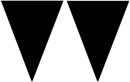 3x stuks zwarte vlaggetjes slingers/vlaggenlijnen van 5 meter