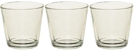 3x Theelichthouder transparant 7 cm - Action products