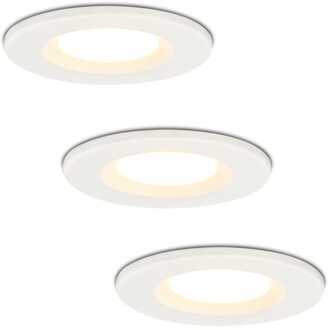 3x Venezia - LED Inbouwspots Badkamer IP65 Wit