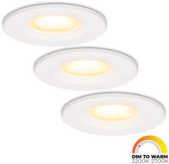 3x Venezia - LED Inbouwspots Badkamer IP65 Wit