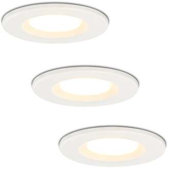 3x Venezia - LED Inbouwspots Badkamer IP65 Wit