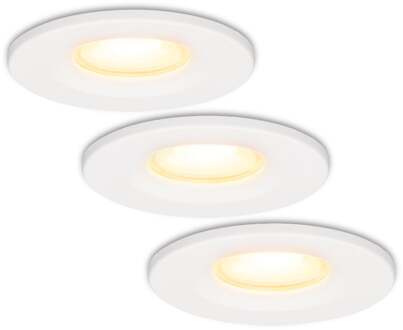 3x Venezia - LED Inbouwspots Badkamer IP65 Wit