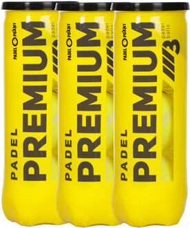 3x verpakking 3 stuks Premium Ball geel - nosize