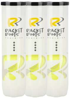 3x verpakking 4 stuks Training Tennisball geel - nosize