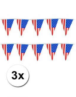 3x Vlaggenlijn USA