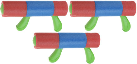 3x Waterpistool/waterpistolen van foam 30 cm met handvat - Waterpistolen Multikleur